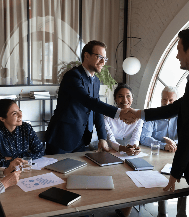 Business men shaking hands